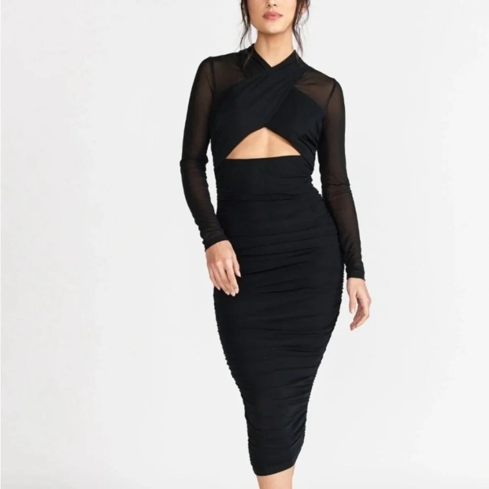 🖤 NY & Co. Mesh Cutout Midi Dress 🖤 - Picture 2 of 11